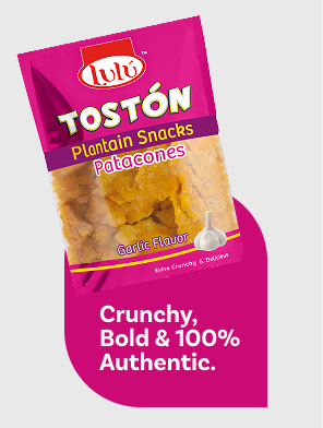Tostón plantain snacks garlic flavor (14oz) – LuluPlantainchips