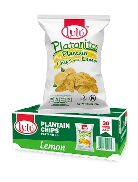 Lulu Lemon Plantain Chips 2.5 ounces Platanitos de Limon