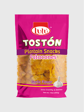 Tostón plantain snacks garlic flavor (14oz)