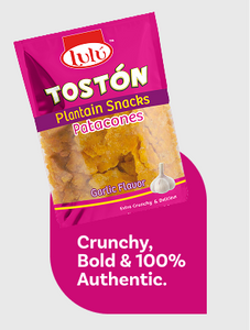 Tostón plantain snacks garlic flavor (14oz)