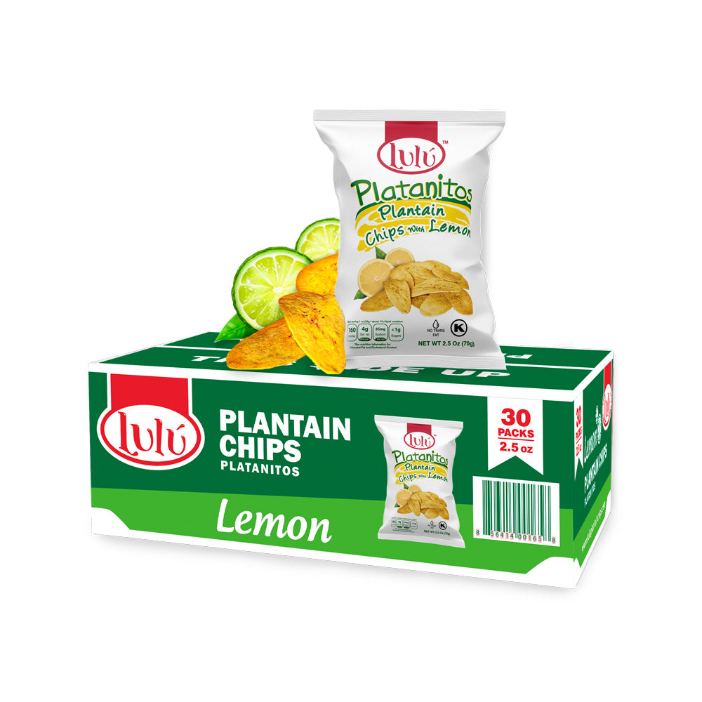 Lemon Plantain Chips 30 Packs 2.5oz