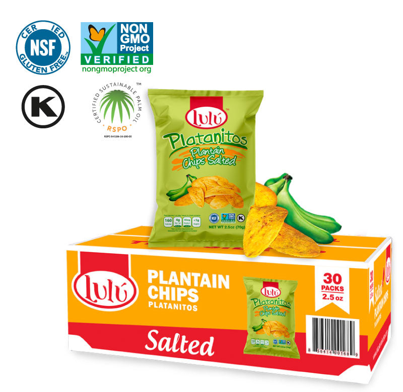 Salted Plantain Chips 30 Packs 2.5oz